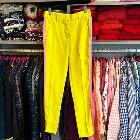 MSGM fluorescent yellow with pink side stripes pants. Size EU 49/ US 6 - Picture 1 of 5